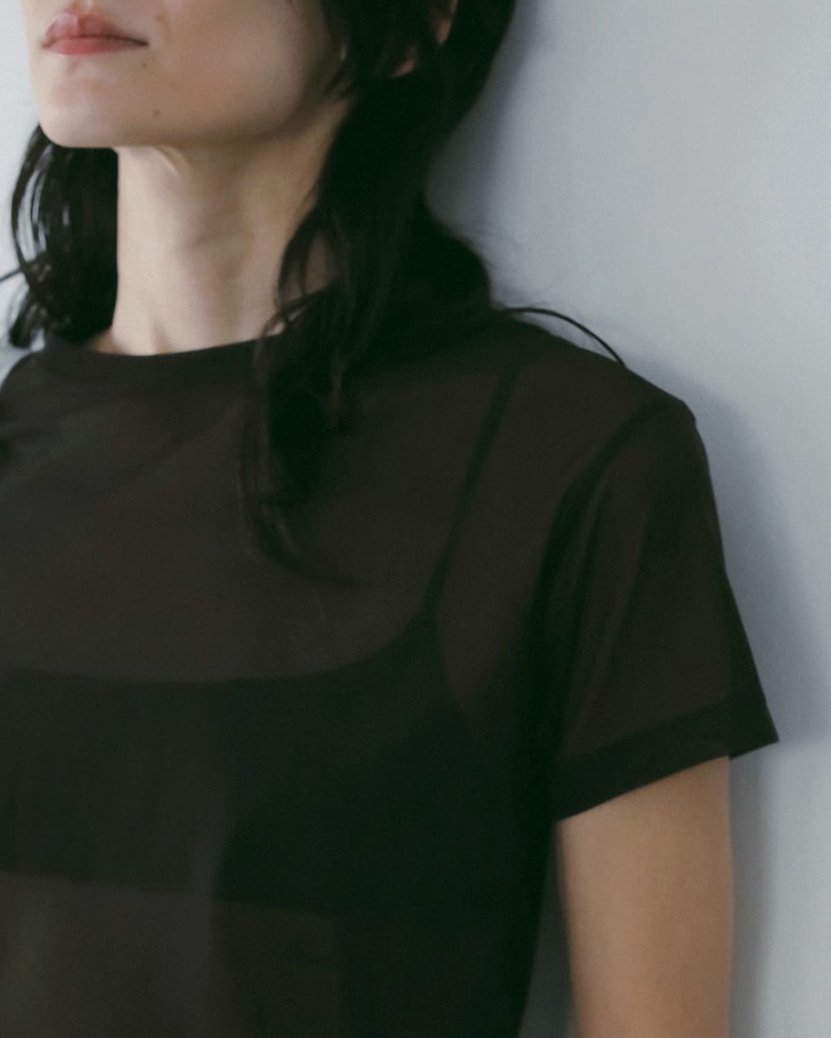 anuke(アンヌーク)シアー チュール半袖 Tシャツ Sheer Tulle T-Shirts 62610633