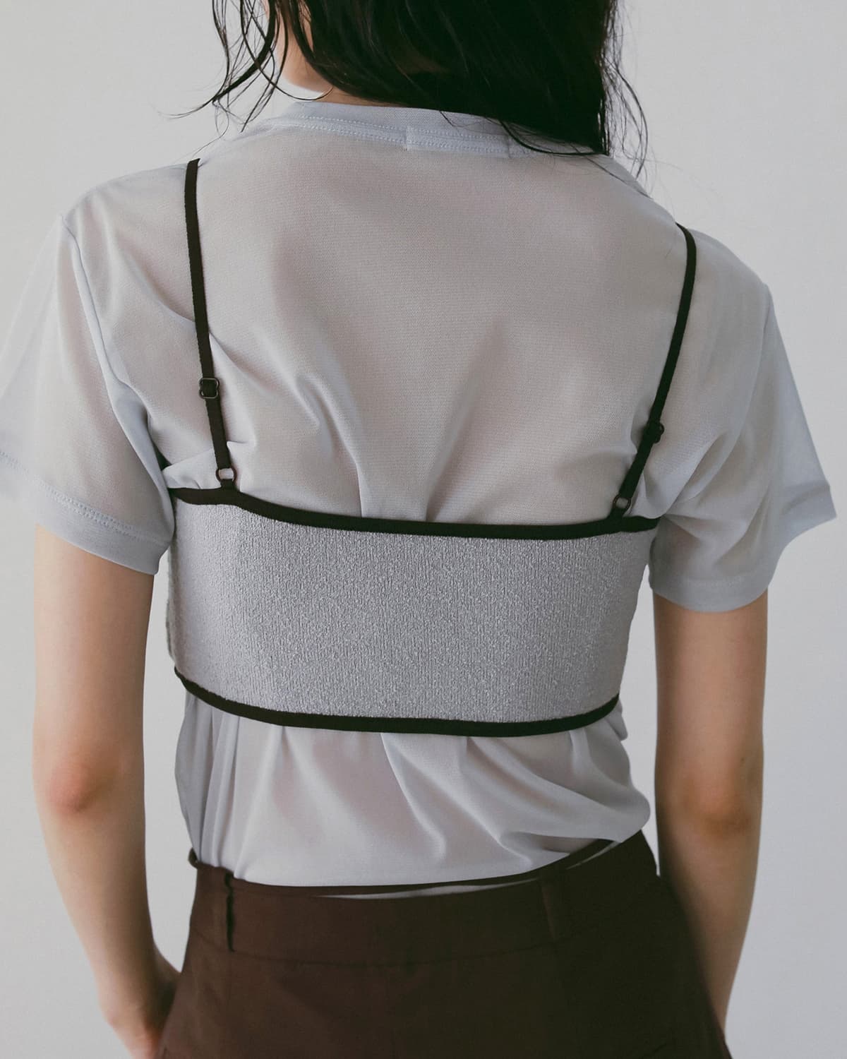 anuke(アンヌーク)シアー チュール半袖 Tシャツ Sheer Tulle T-Shirts 62610633