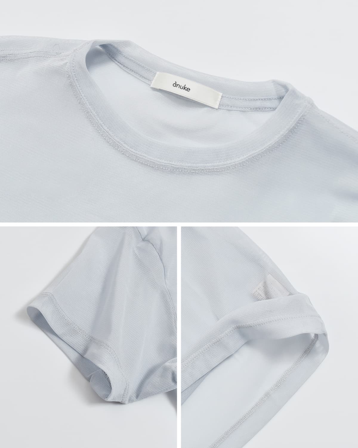 anuke(アンヌーク)シアー チュール半袖 Tシャツ Sheer Tulle T-Shirts 62610633