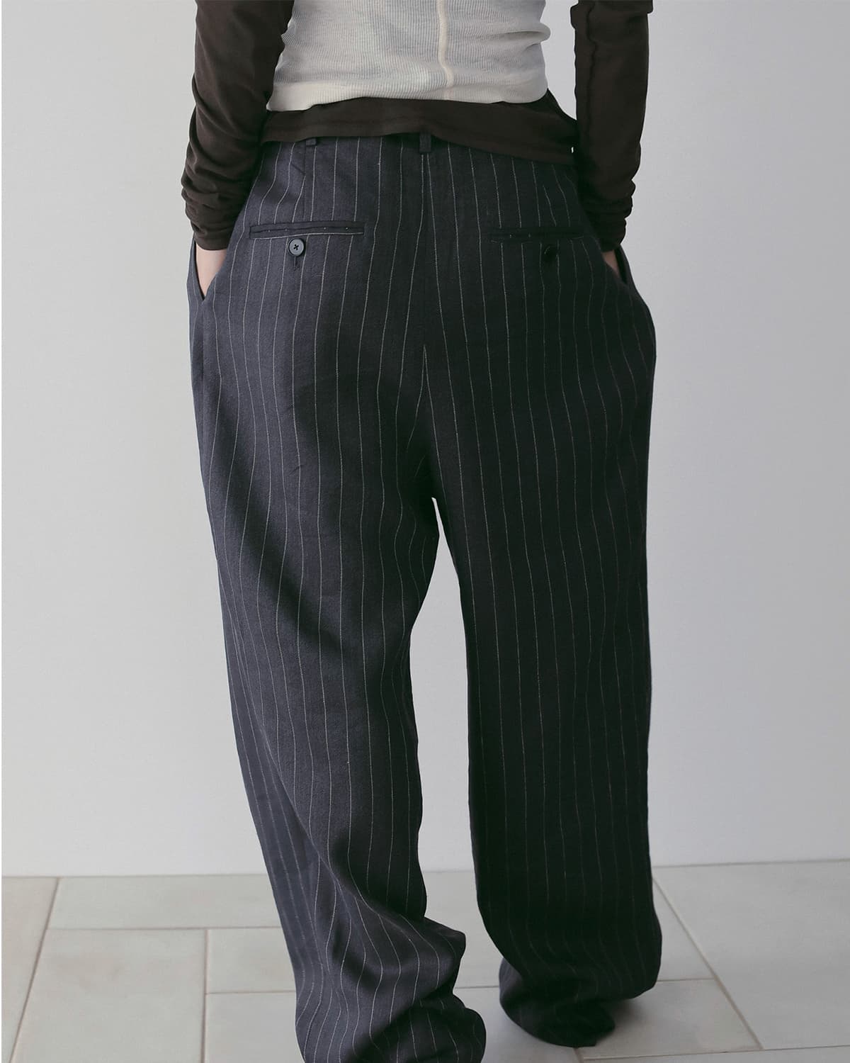 anuke(アンヌーク)リネンタックワイドパンツ Linen Tuck Pants 62610706