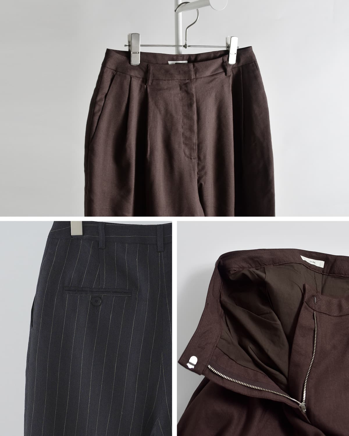 anuke(アンヌーク)リネンタックワイドパンツ Linen Tuck Pants 62610706