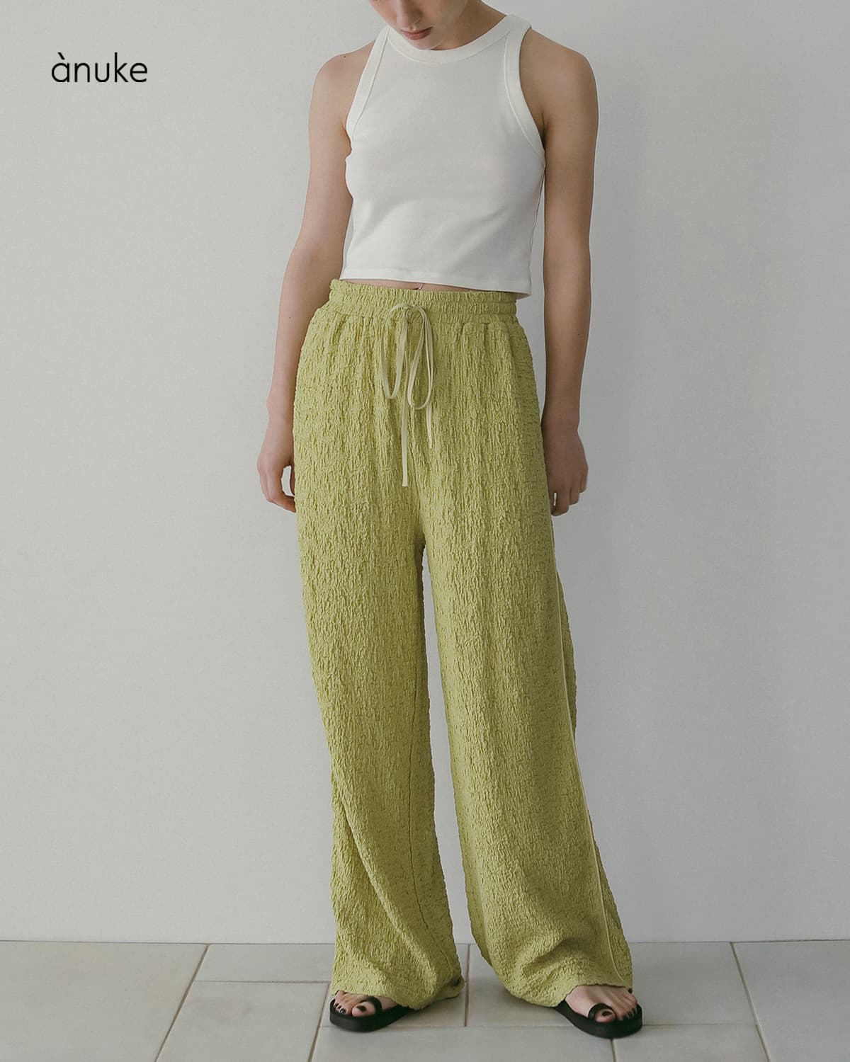 anuke(アンヌーク)シャーリング イージー パンツ Shirring Easy Pants62610710
