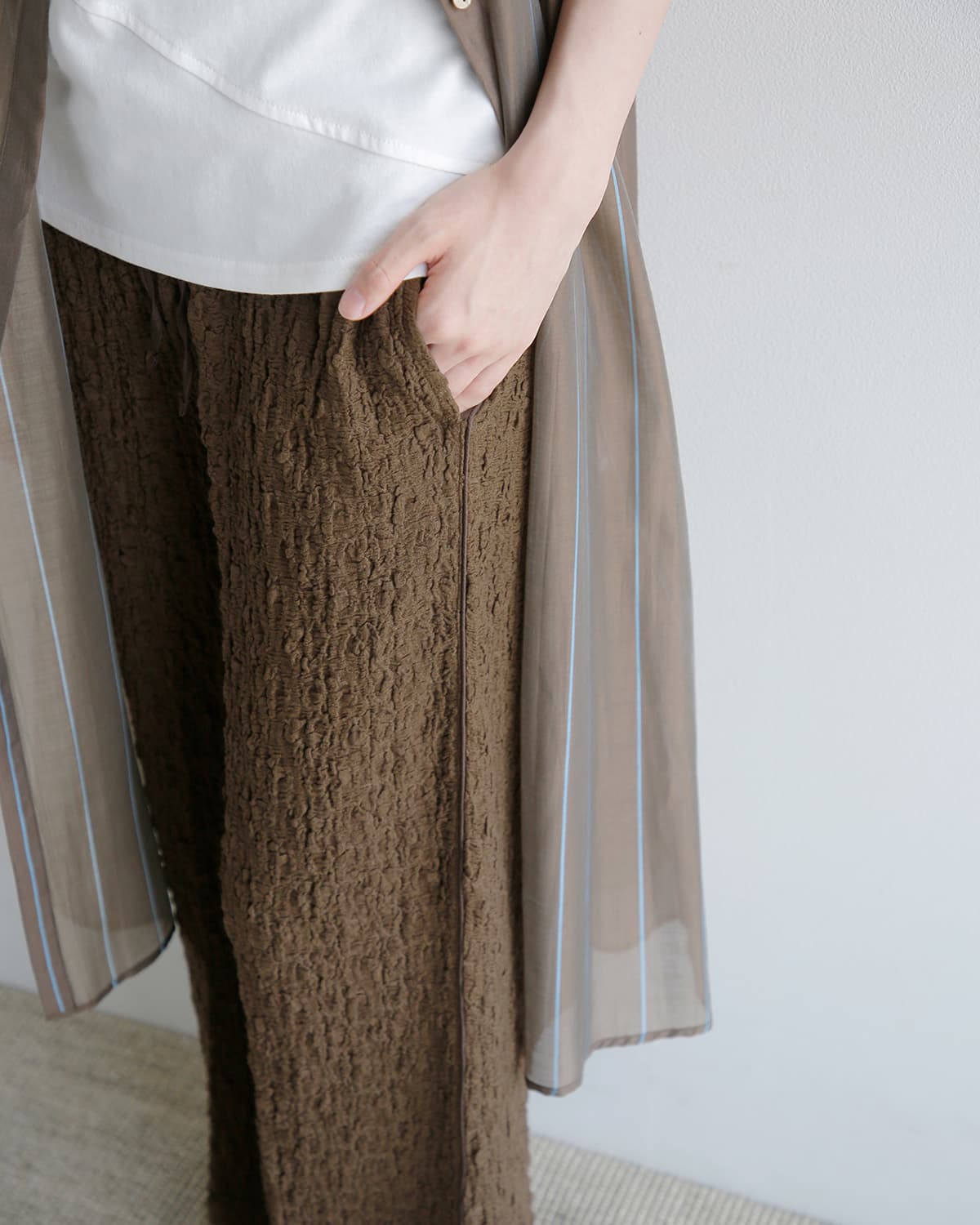 anuke(アンヌーク)シャーリングイージー パンツ Shirring Easy Pants 62610710