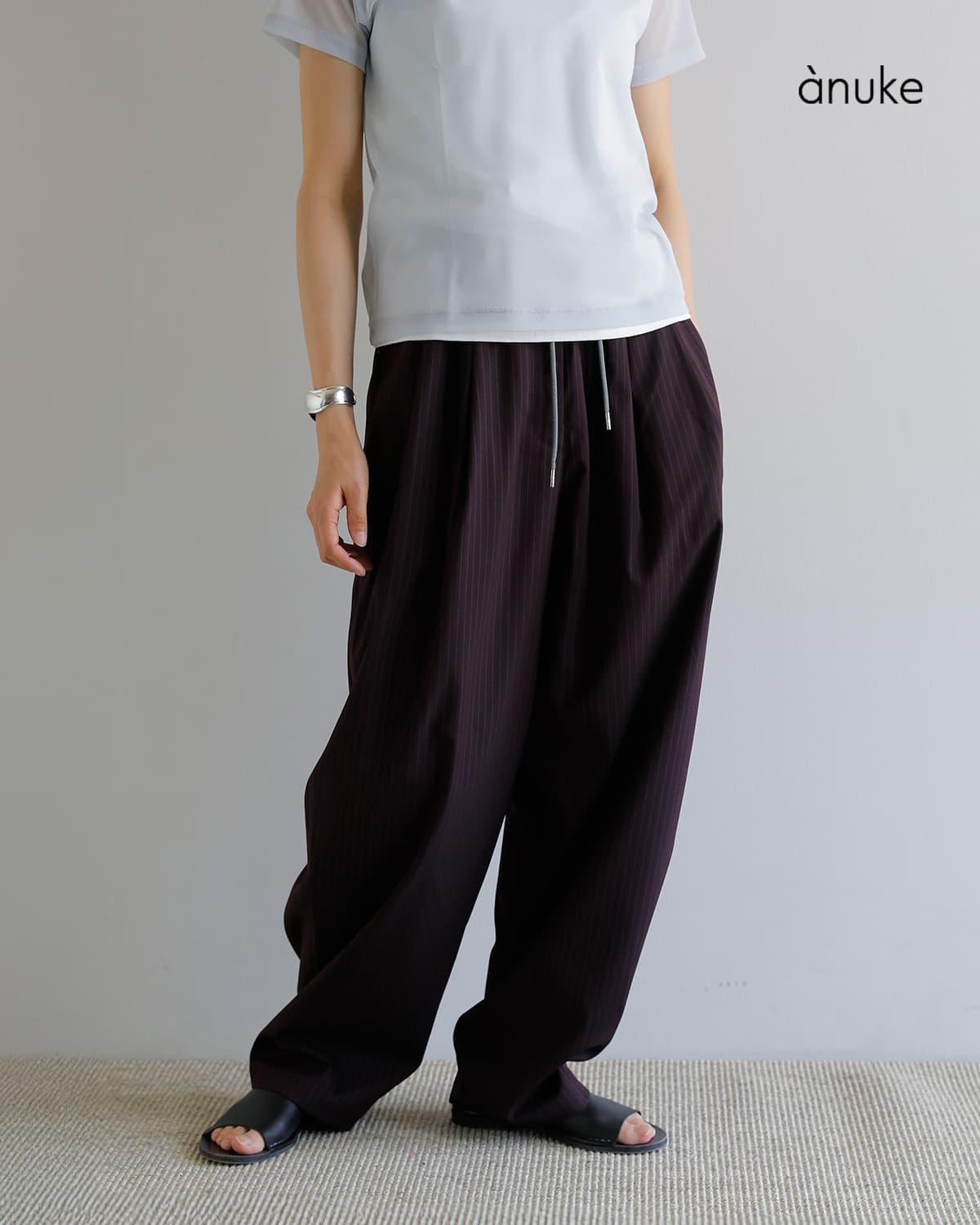 anuke(アンヌーク)バイカラー ストライプ パンツ Bicolor Stripe Pants62610713