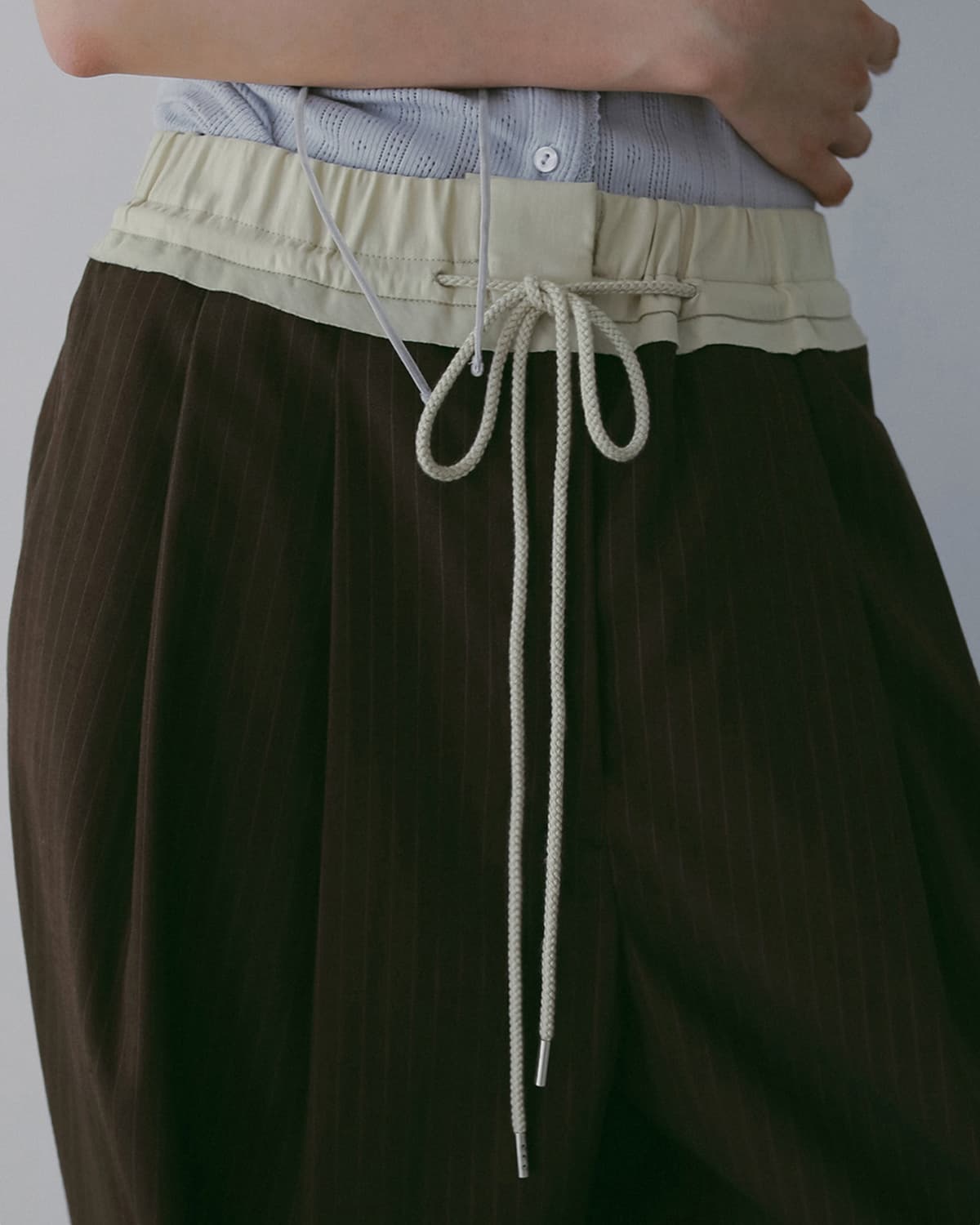 anuke(アンヌーク)バイカラー ストライプパンツ Bicolor Stripe Pants 62610713