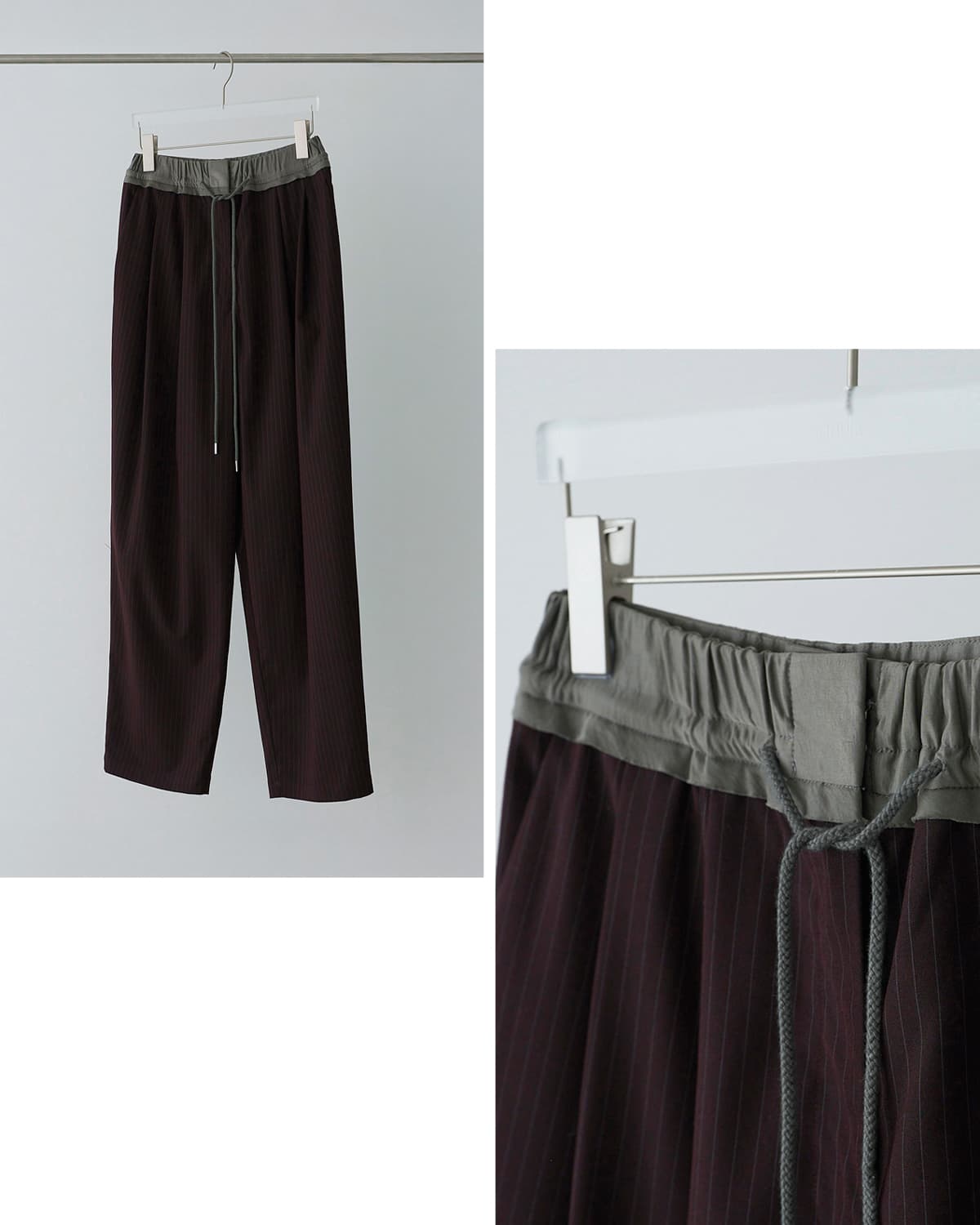 anuke(アンヌーク)バイカラー ストライプパンツ Bicolor Stripe Pants 62610713