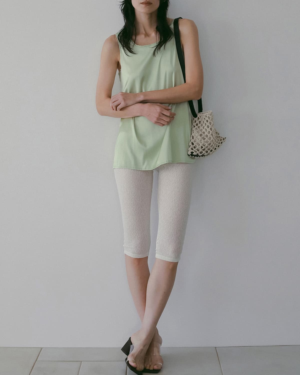 anuke(アンヌーク)カットレースバイカーパンツ Cutlace Biker Pants 62610722