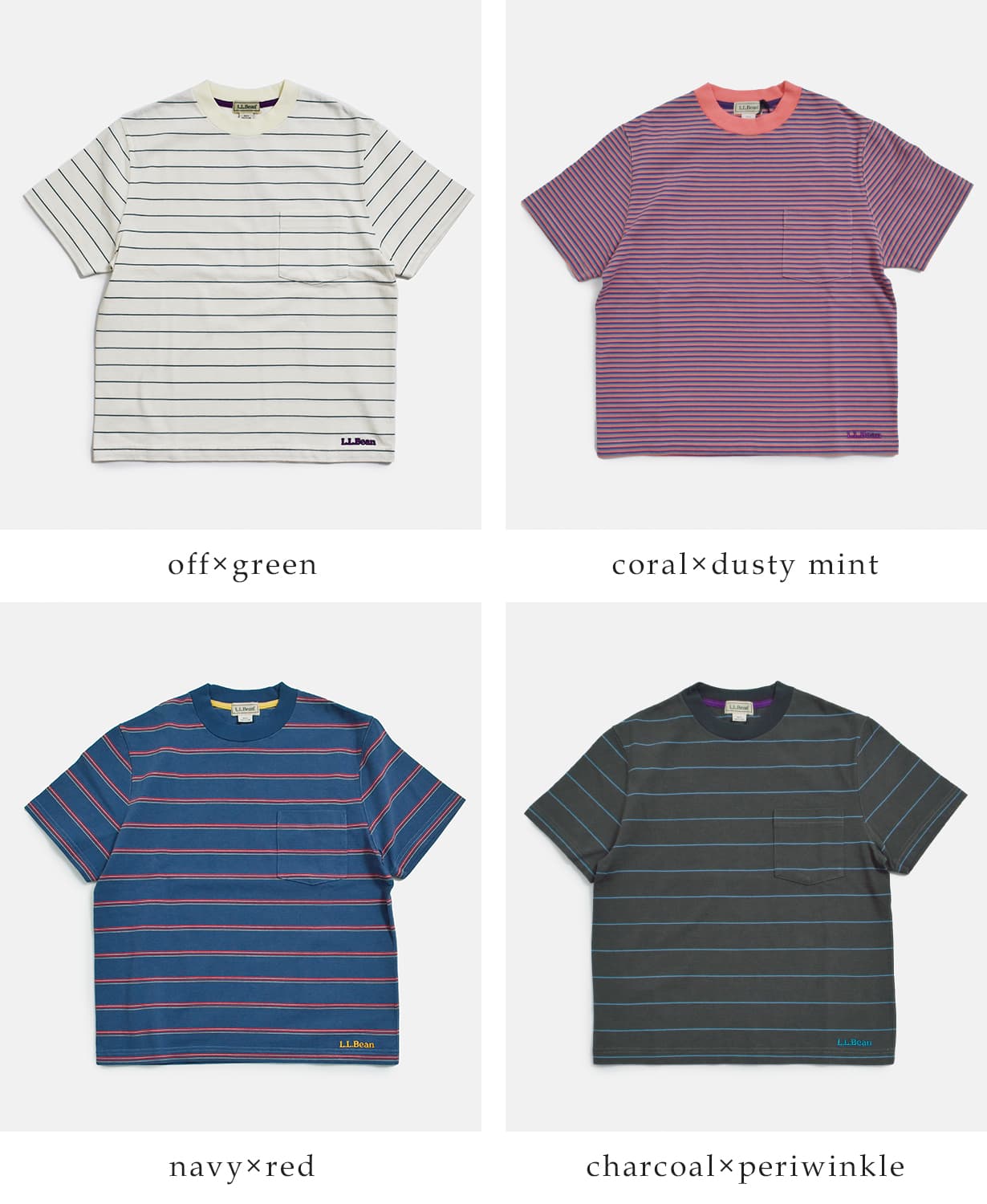 L.L.Beanユニオン ショートスリーブ ストライプ Tシャツ “Union Short-Sleeve Striped Tee” 6275-4136