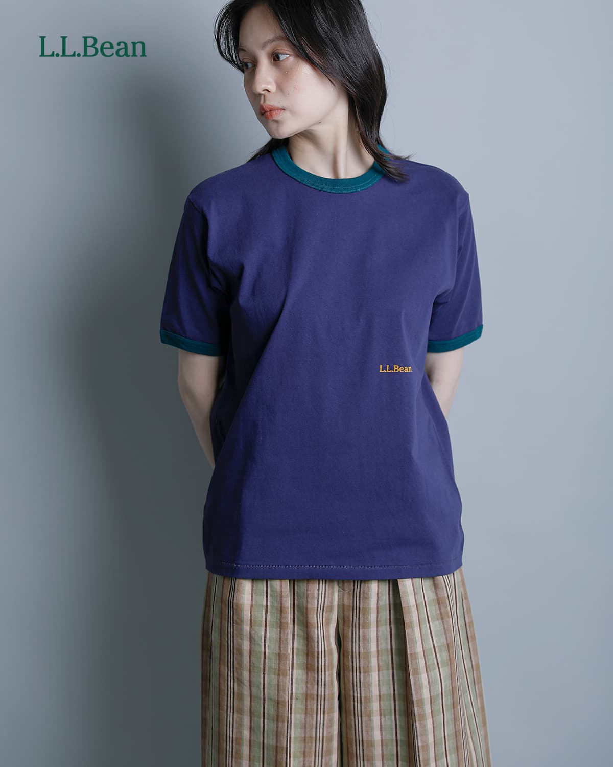 L.L.Beanコットン モリル 半袖 リンガー Tシャツ “Morrill Short Sleeve Ringer Tee” 6275-4142