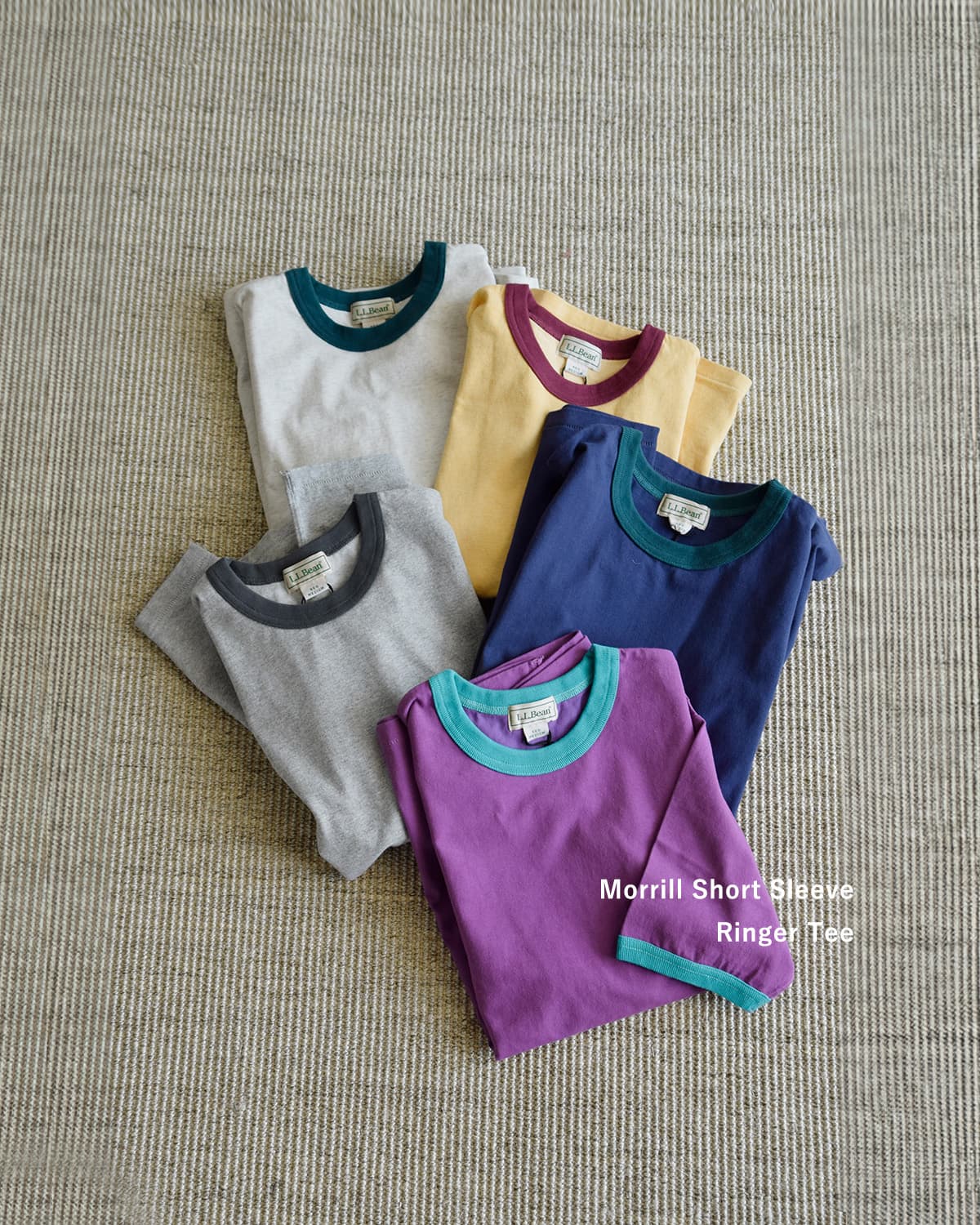 L.L.Beanコットン モリル 半袖 リンガー Tシャツ “Morrill Short Sleeve Ringer Tee” 6275-4142