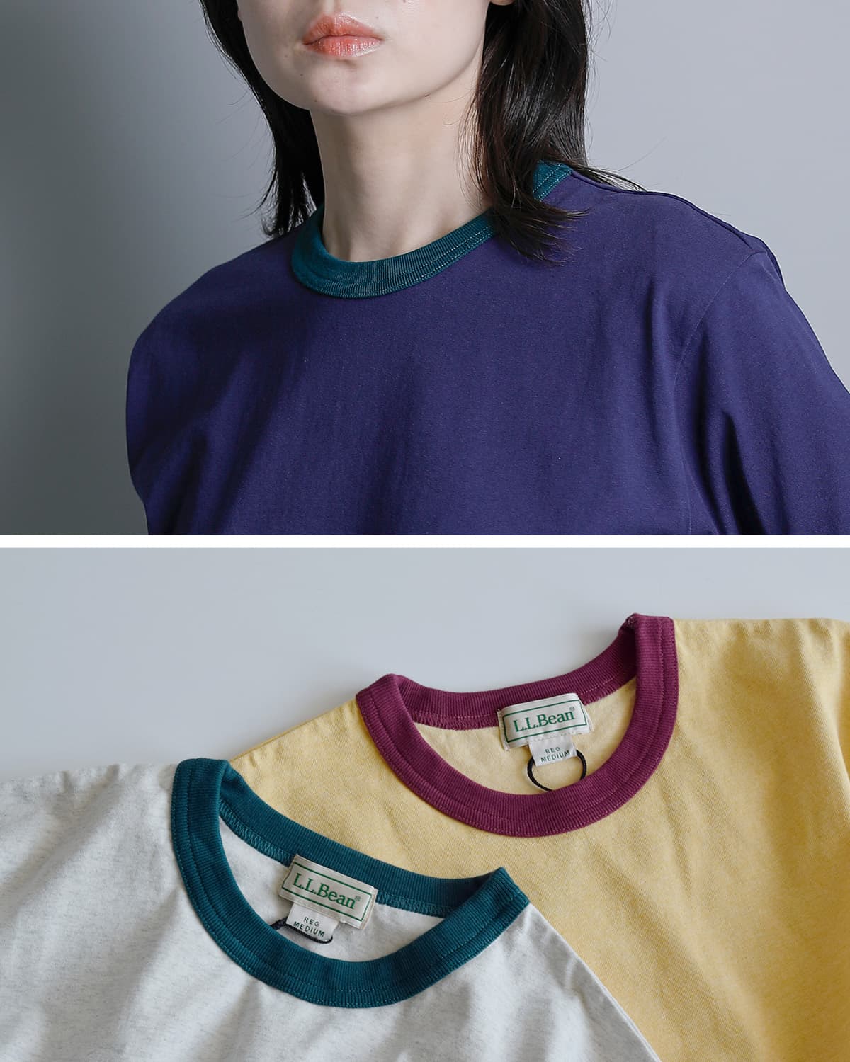 L.L.Beanコットン モリル 半袖 リンガー Tシャツ “Morrill Short Sleeve Ringer Tee” 6275-4142
