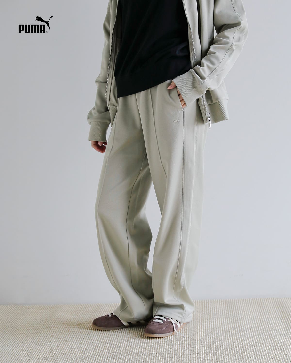 PUMA(プーマ)ベア天竺コットン トラックパンツ T7 TRACK PANTS M634715