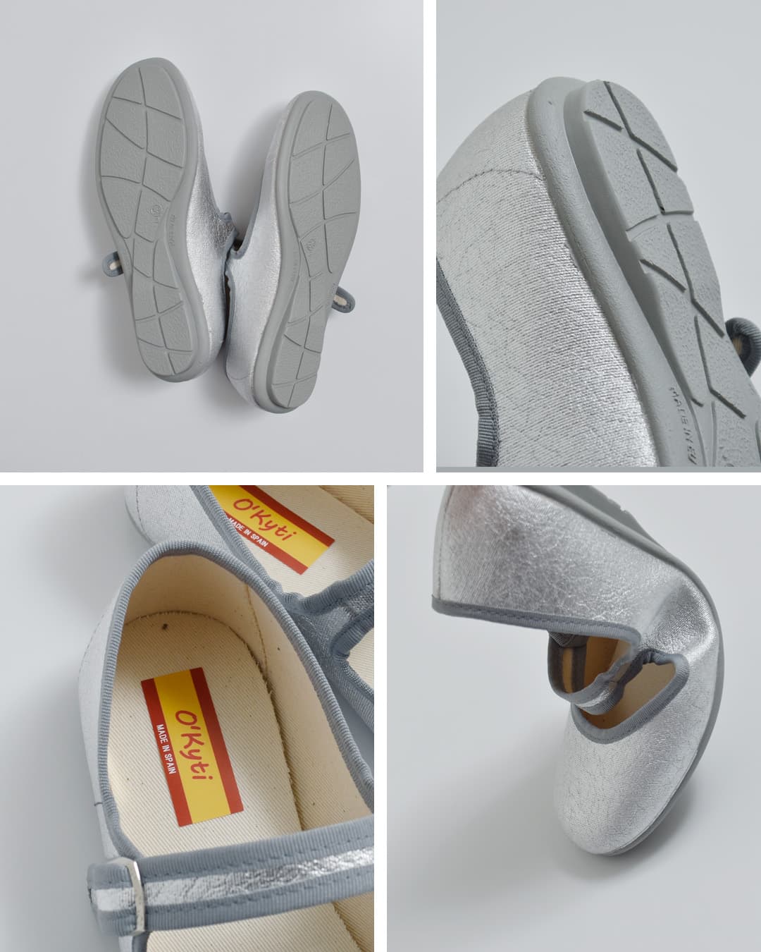 OKYTI(オキティ)MOON ボタン ストラップ フラット シューズ 6525-b-s-moon