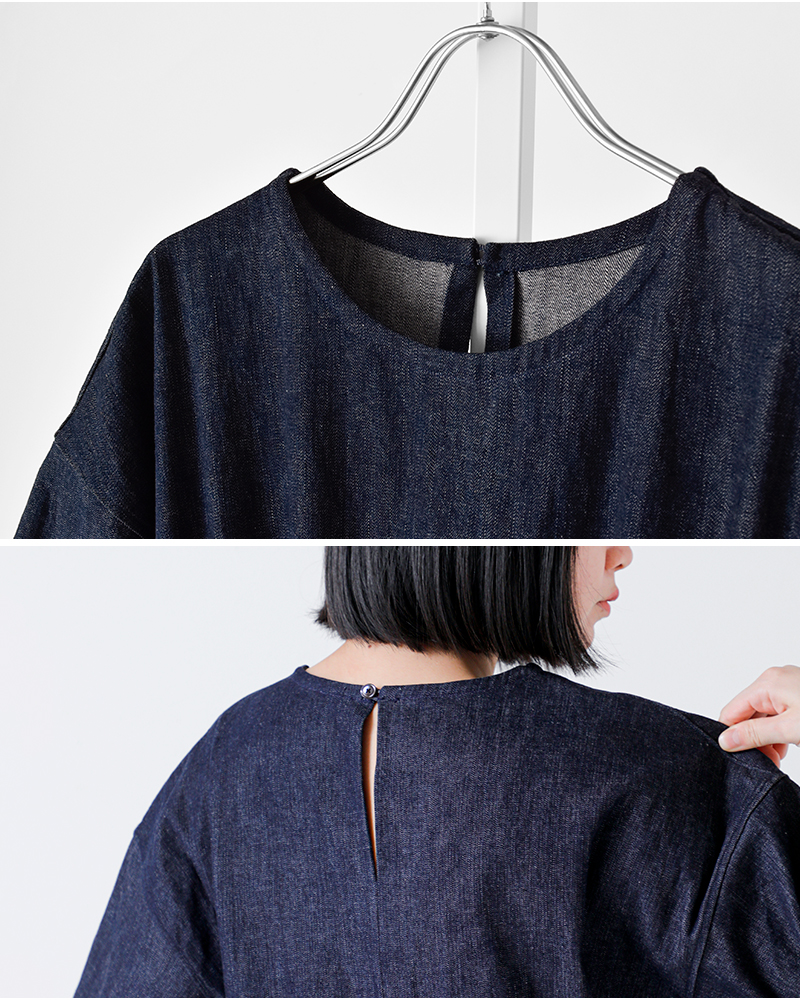 HAVERSACK(ハバーサック)8.5ozライトデニム5分袖ロングワンピース652622