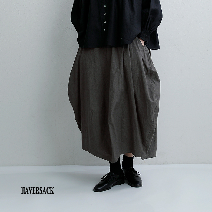 HAVERSACK(ハバーサック)コットンタイプライタータックイージースカート662623