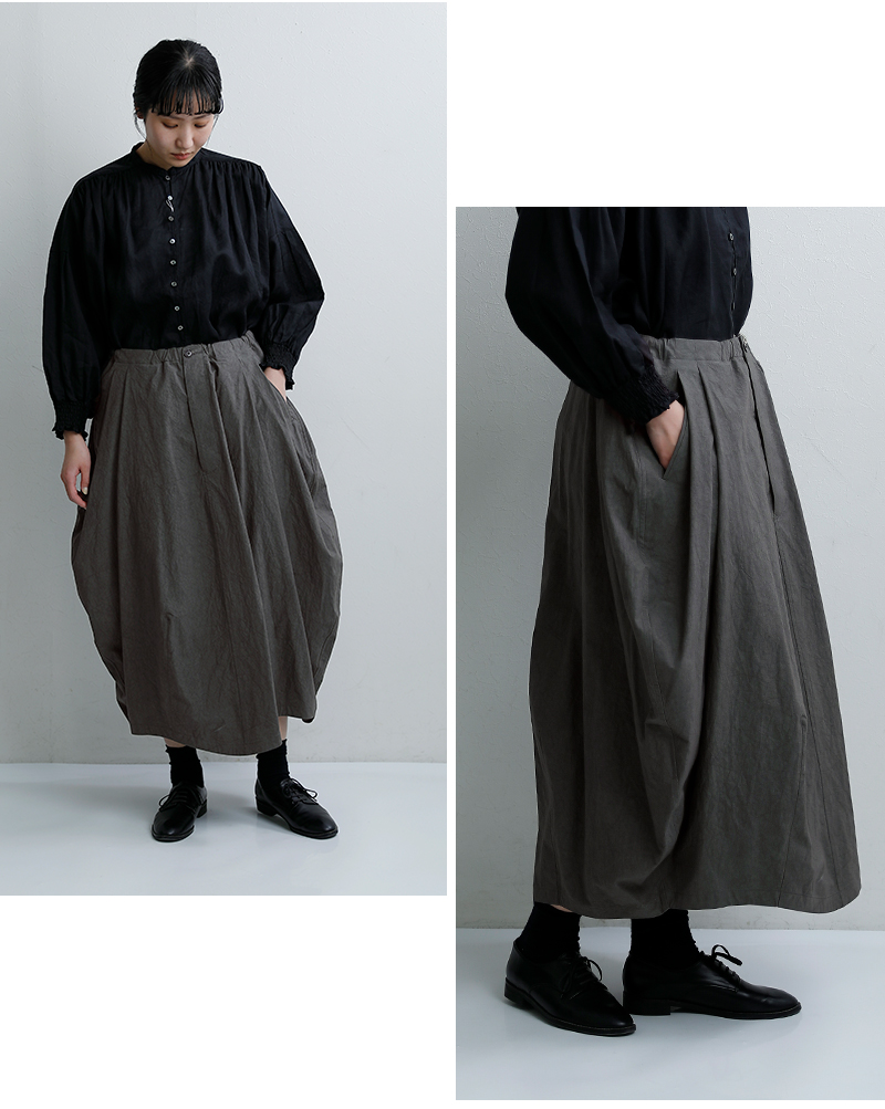 HAVERSACK(ハバーサック)コットンタイプライタータックイージースカート662623