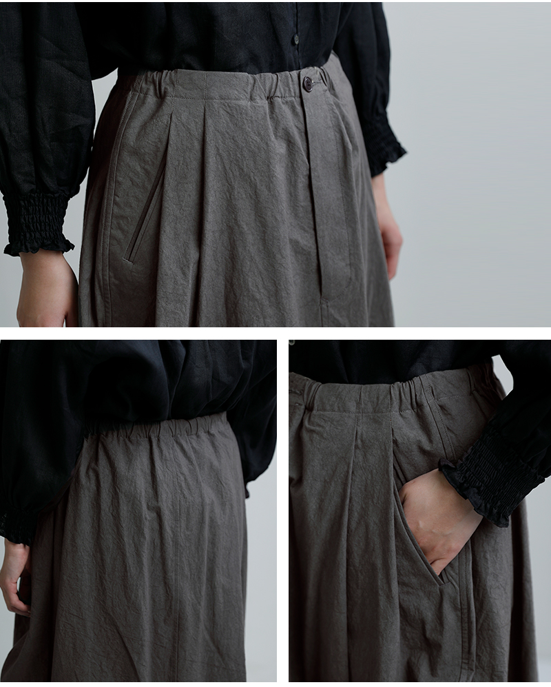 HAVERSACK(ハバーサック)コットンタイプライタータックイージースカート662623