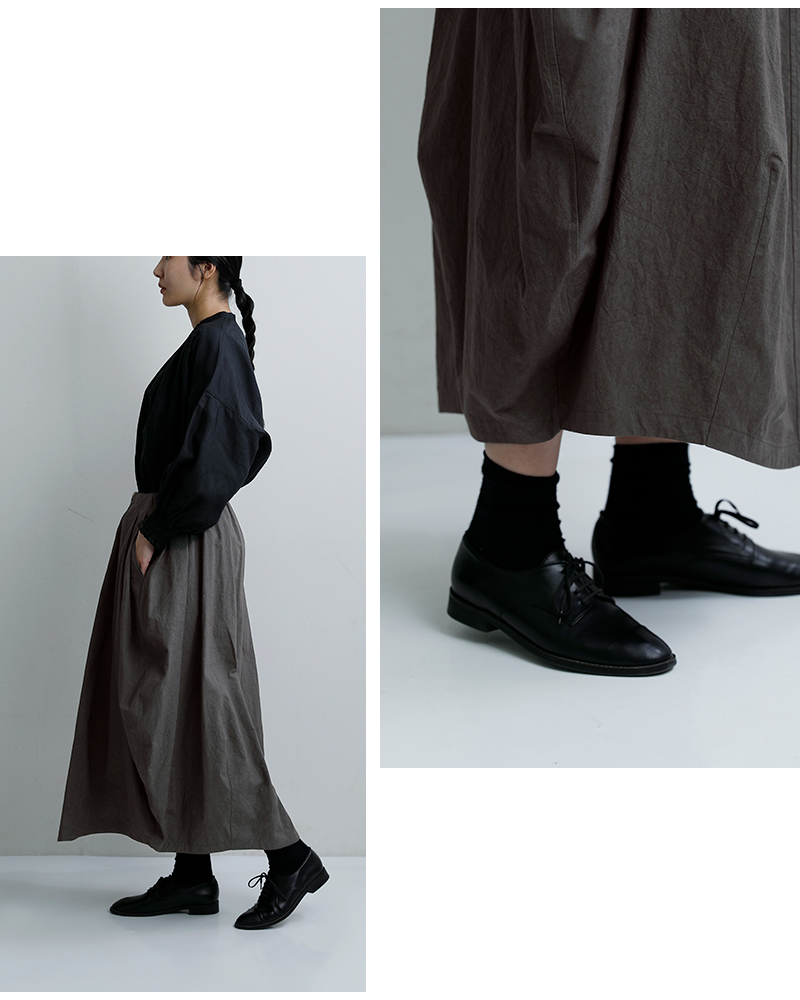 HAVERSACK(ハバーサック)コットンタイプライタータックイージースカート662623