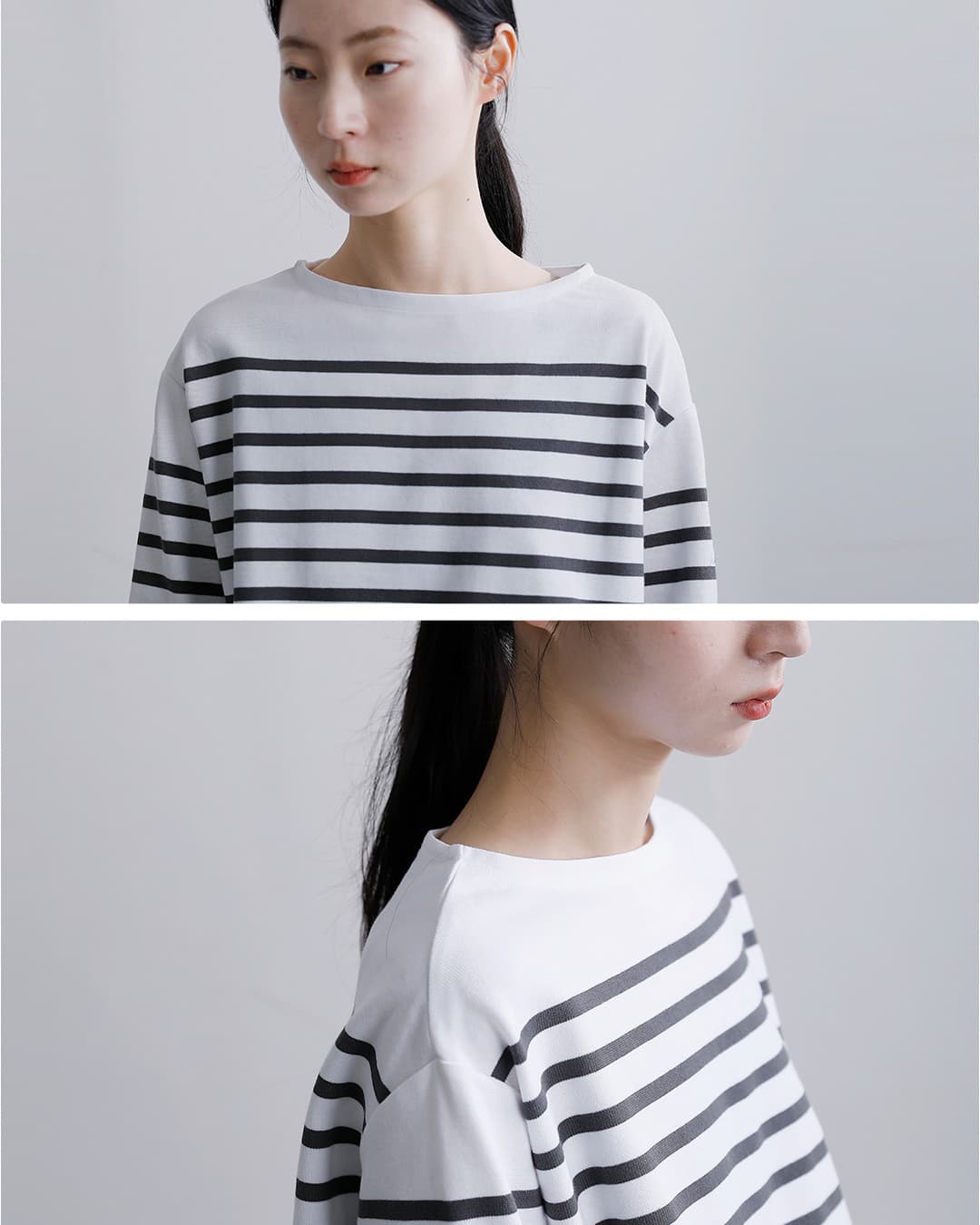 ORCIVALコットンラッセル ボートネック 五分袖 Tシャツ 6839-26ss