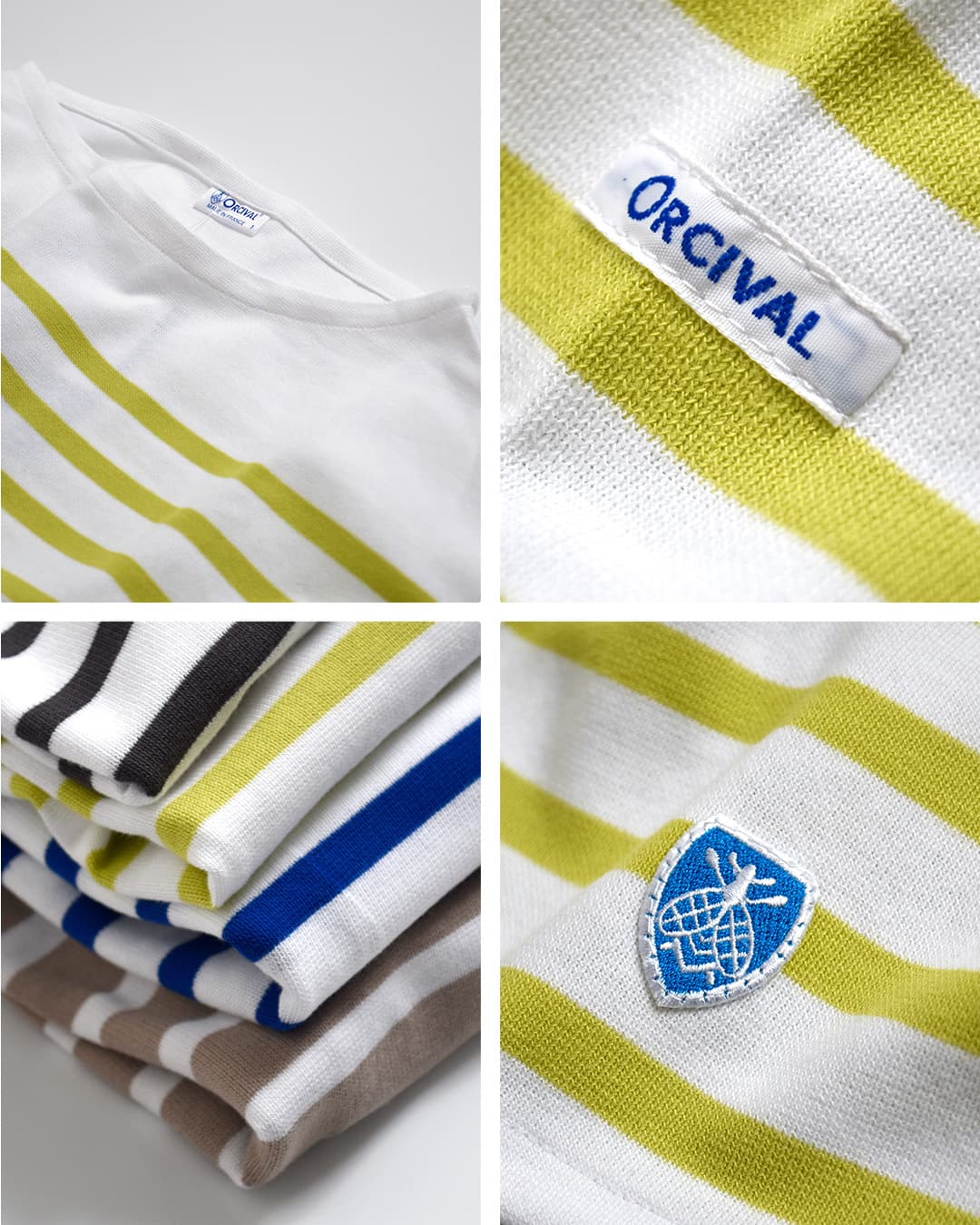 ORCIVALコットンラッセル ボートネック 五分袖 Tシャツ 6839-26ss