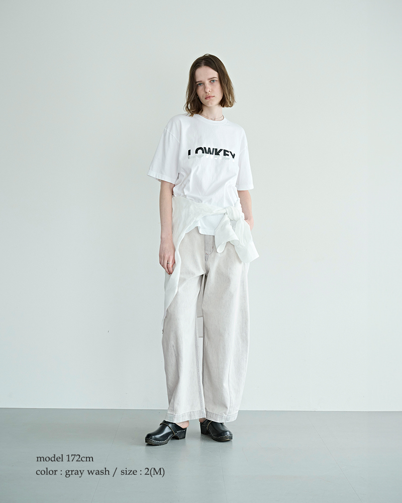 kha:ki(カーキ)コットンデニムオーバルワイドトラウザーパンツ“OVALWIDETROUSERS”mil26hpt3250-same1