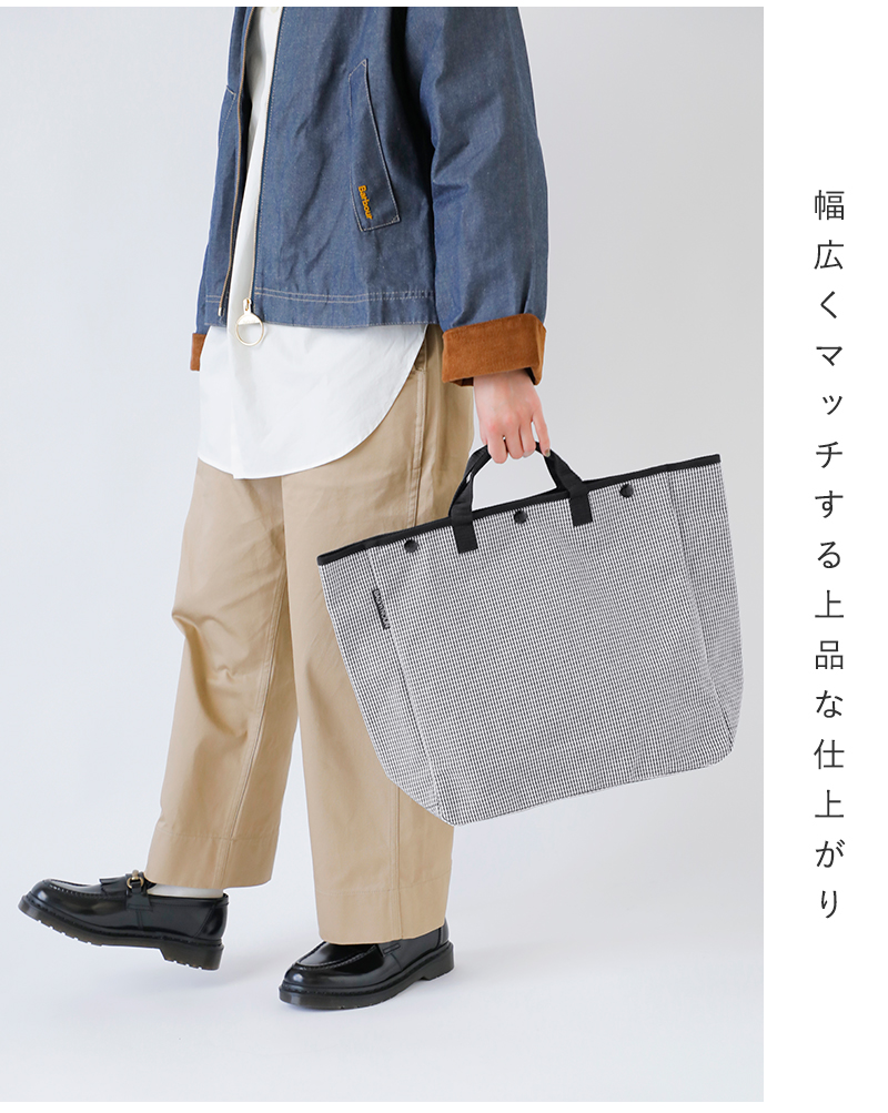 BAGnNOUN(バッグンナウン)千鳥格子トートバッグMサイズ“HOUNDSTOOTH/M”70021056