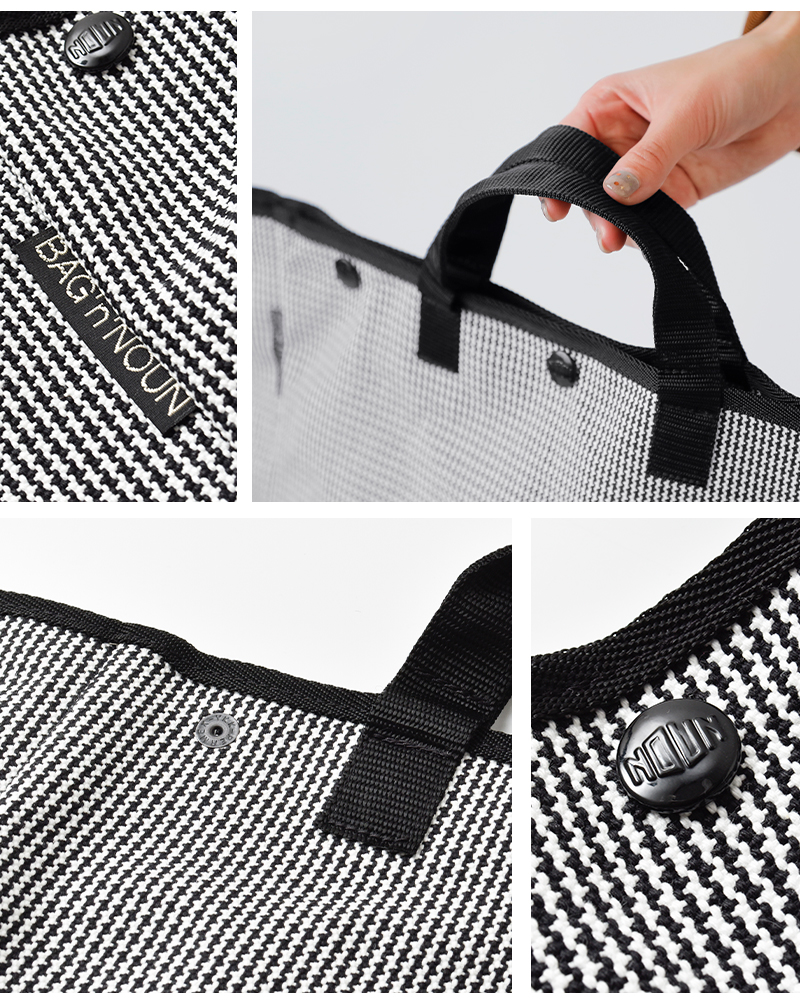 BAGnNOUN(バッグンナウン)千鳥格子トートバッグMサイズ“HOUNDSTOOTH/M”70021056