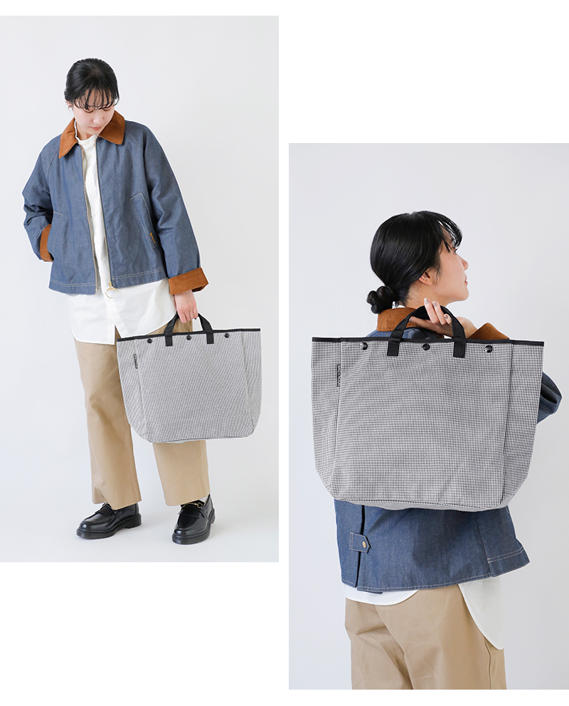 BAGnNOUN(バッグンナウン)千鳥格子トートバッグMサイズ“HOUNDSTOOTH/M”70021056