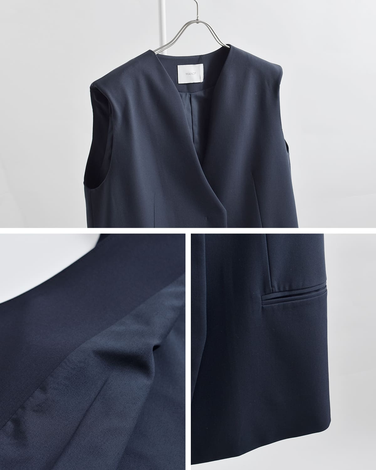 MANOF(マノフ)カラーレスジレ 80103-0413