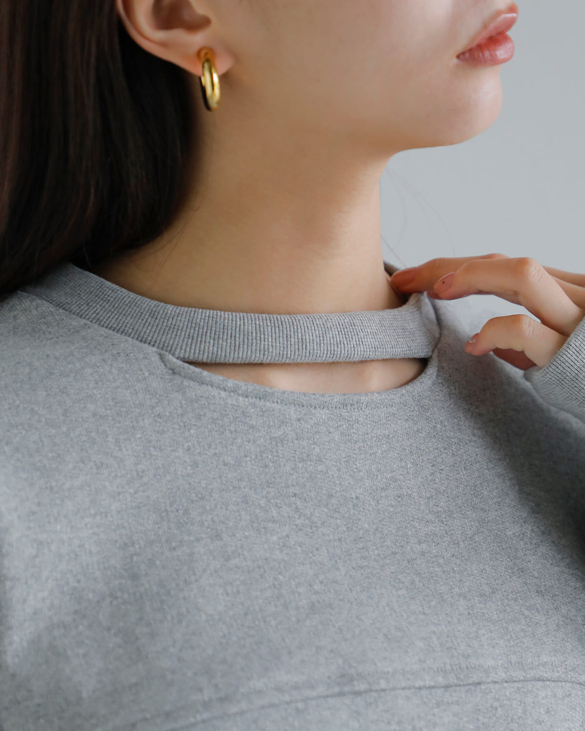 MANOF(マノフ)ムーンスリットスウェットトップス 80105-1053