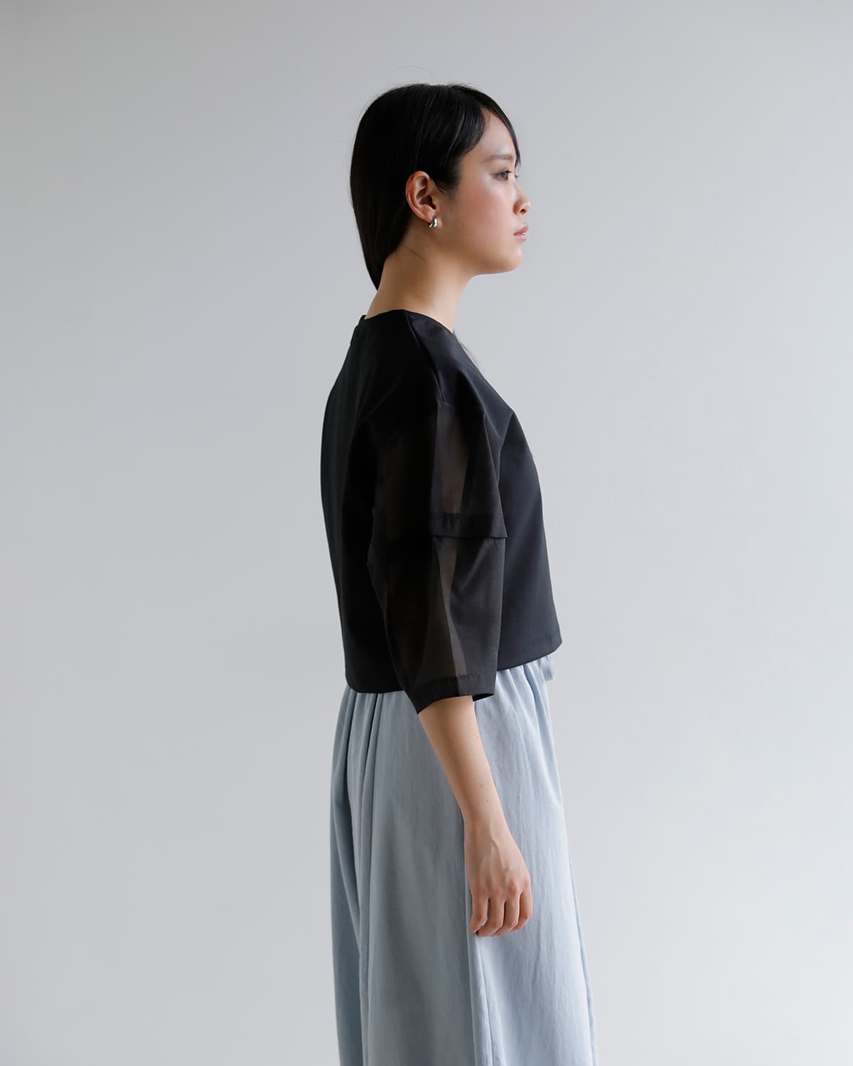 MANOF(マノフ)シアースリーブカットトップス 80105-1063