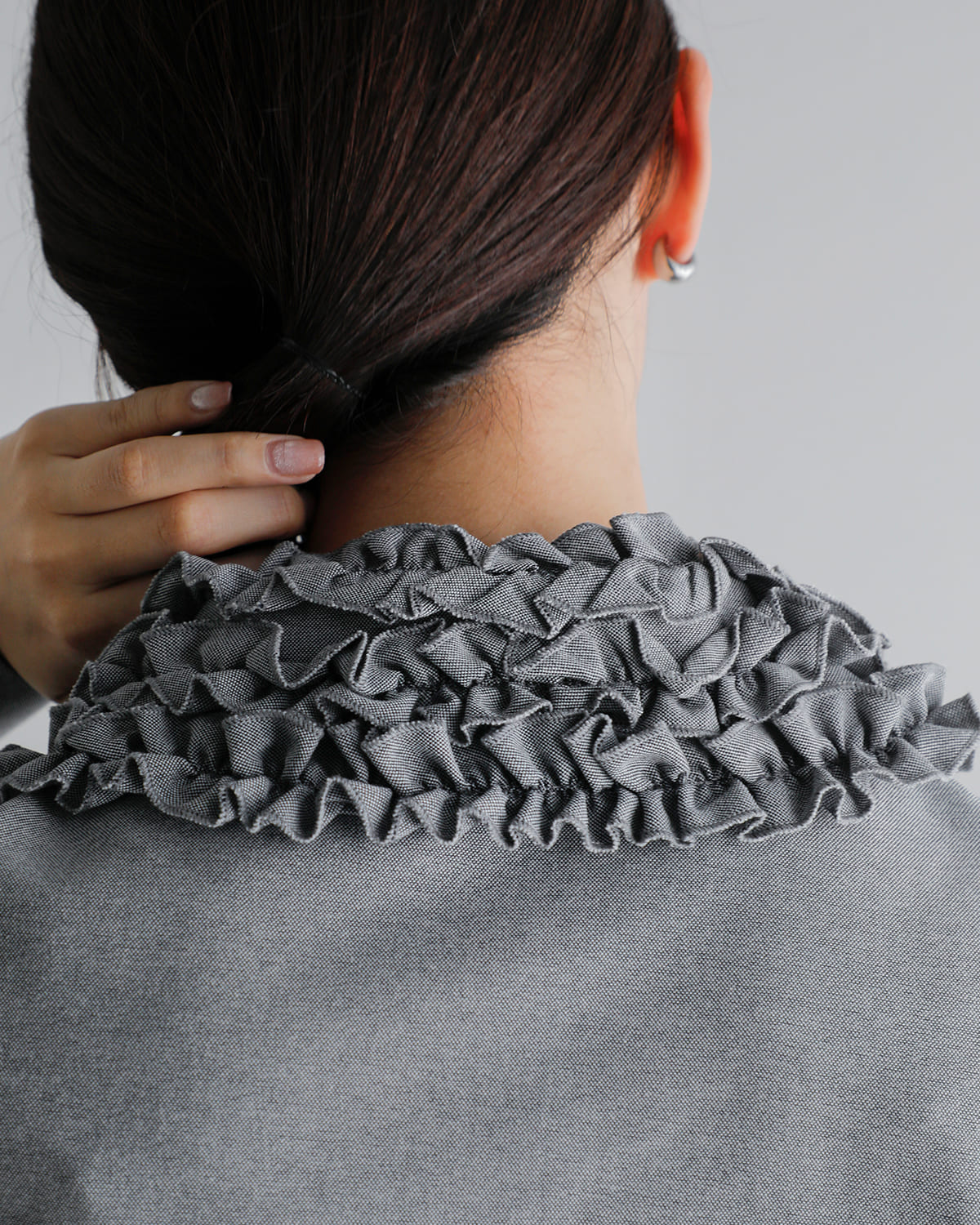 MANOF(マノフ)フリルカラーオックスフォードシャツ 80122-4013