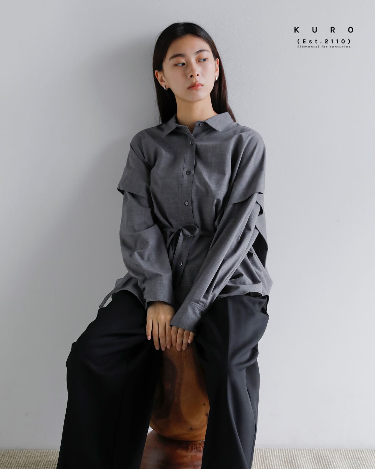 MANOF(マノフ)ショルダー タック シャツ80122-4033