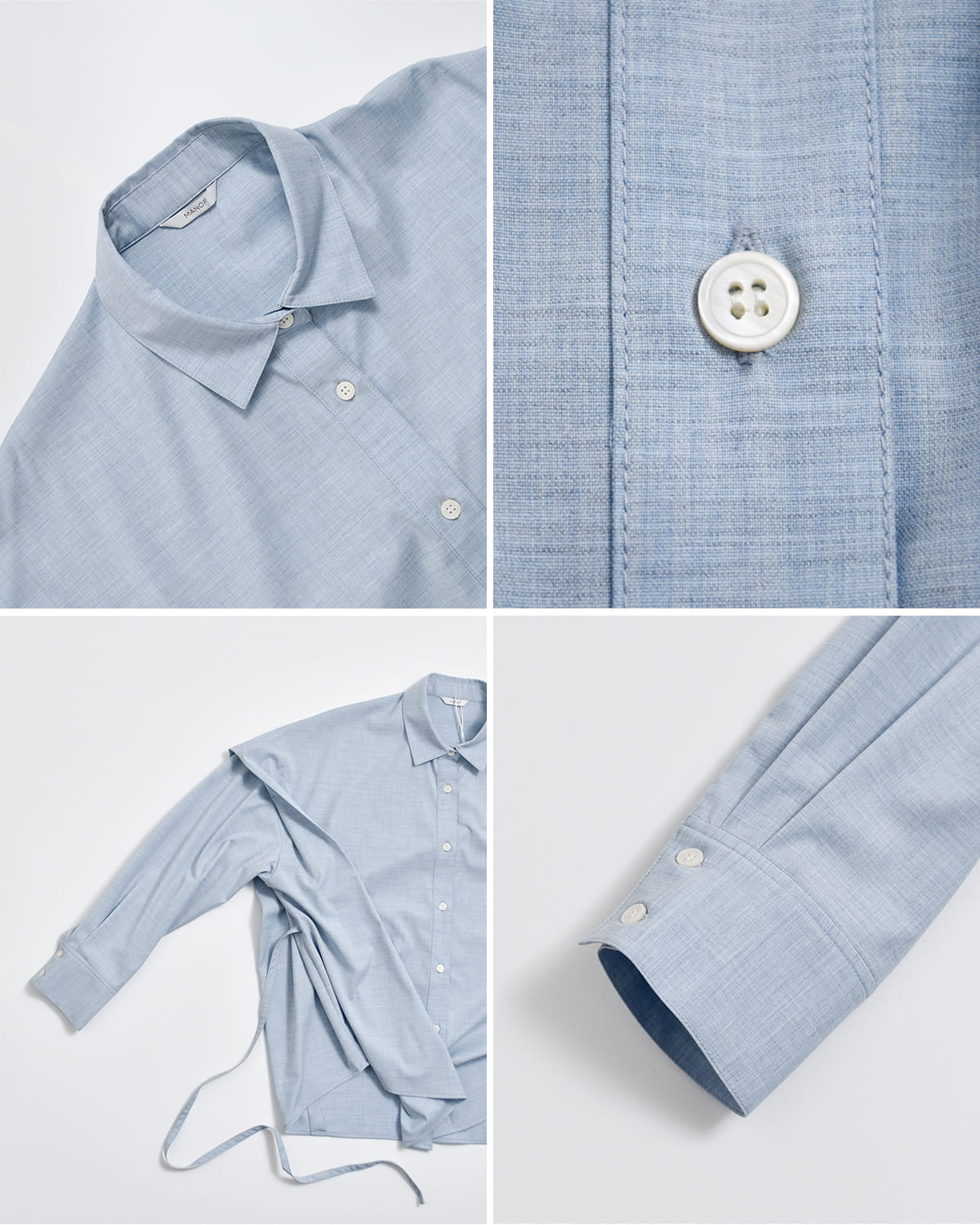 MANOF(マノフ)ショルダー タックシャツ 80122-4033