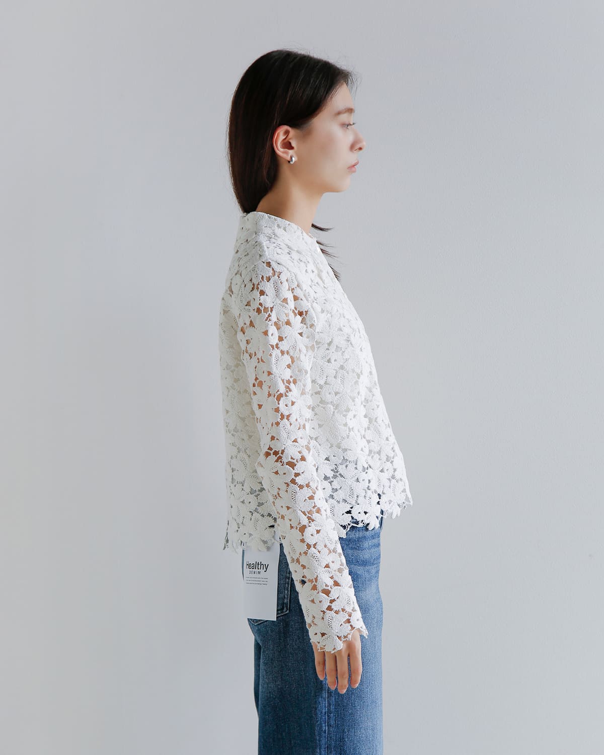 MANOF(マノフ)コットンレースショートシャツ 80122-4073