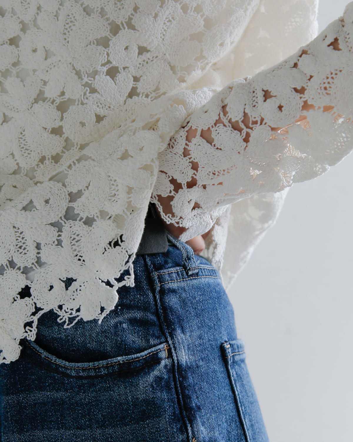 MANOF(マノフ)コットンレースショートシャツ 80122-4073