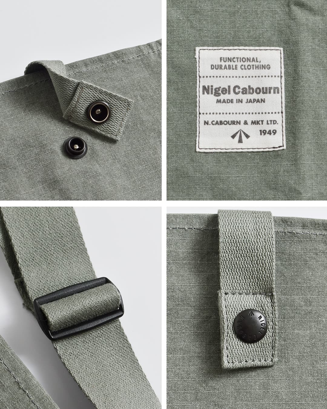 NIGEL CABOURNリップストップピグメントダイ マルチバッグ 8052-00-61001