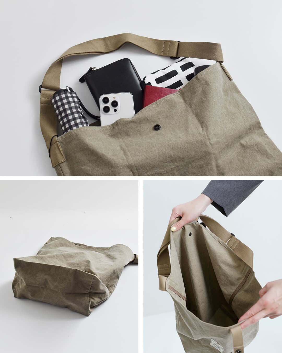 NIGEL CABOURNリップストップピグメントダイ マルチバッグ 8052-00-61001