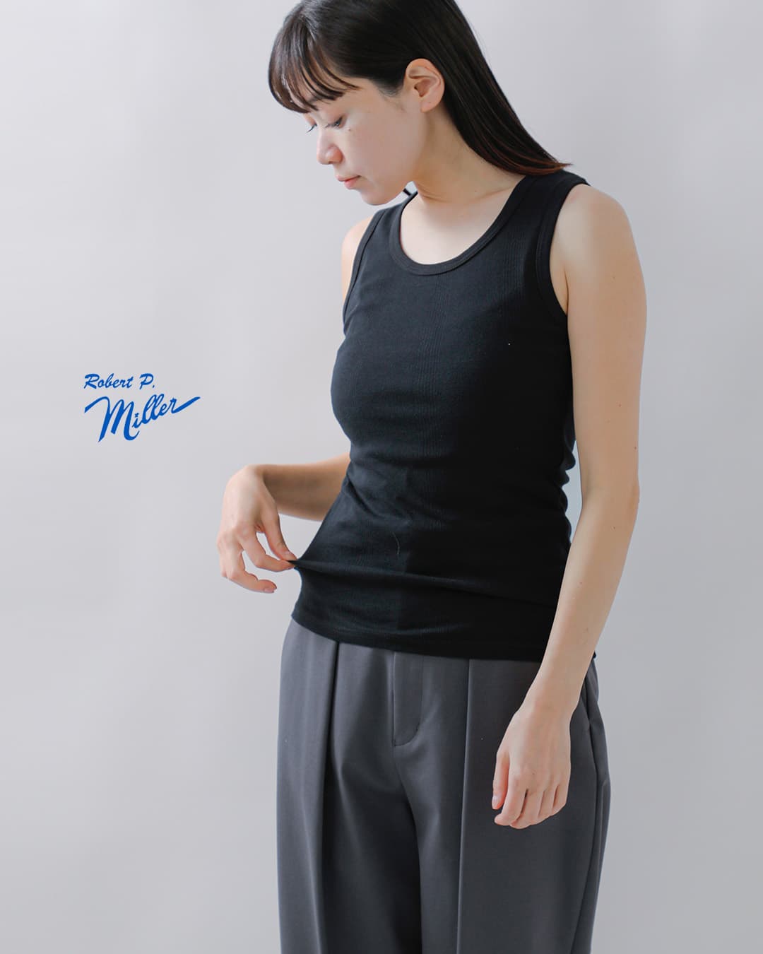MILLER(ミラー)コットン パネルリブ タンクトップ 808c