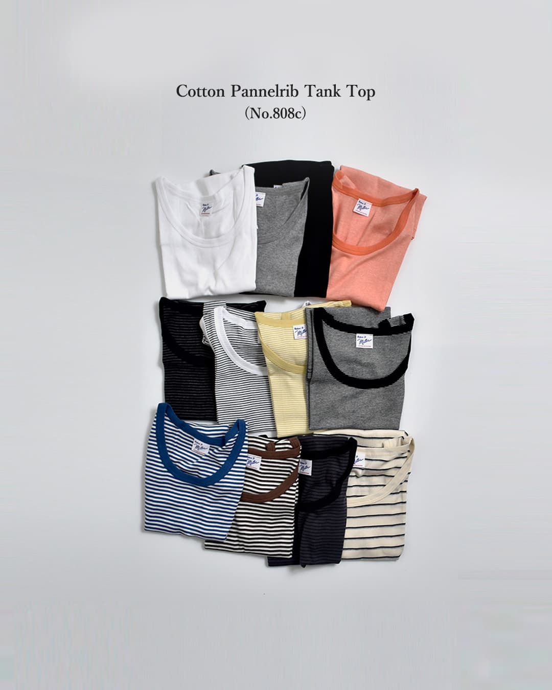 MILLER(ミラー)コットン パネルリブ タンクトップ 808c