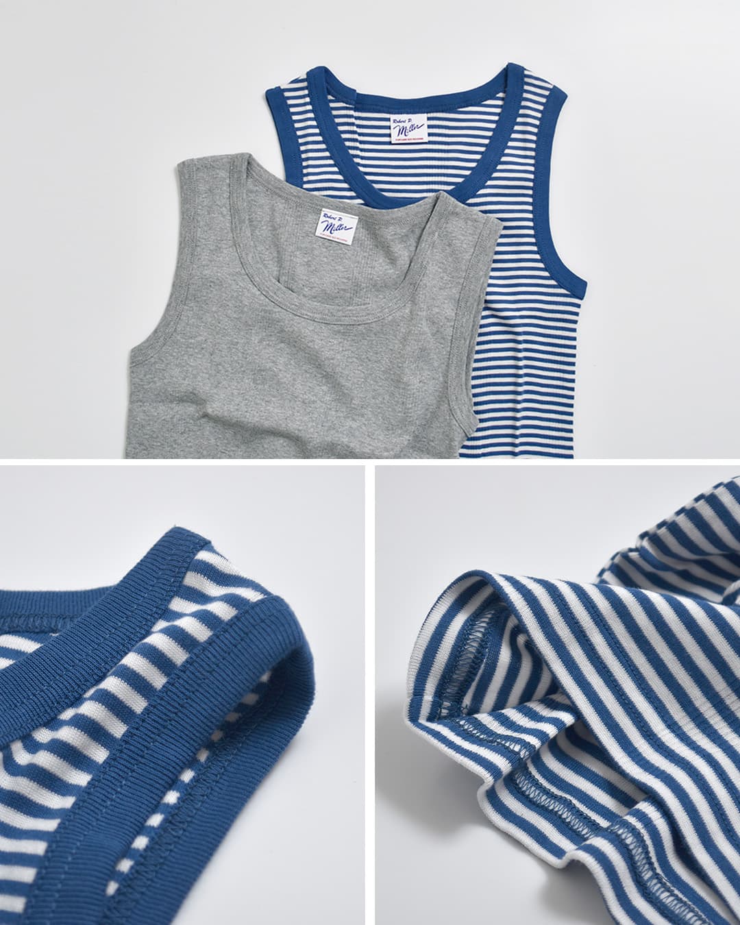 MILLER(ミラー)コットン パネルリブ タンクトップ 808c