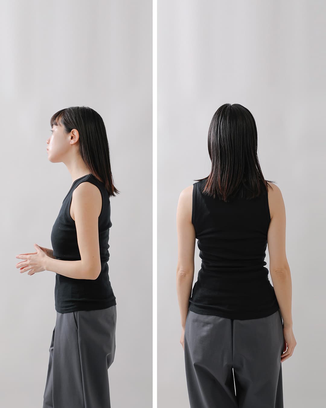 MILLER(ミラー)コットン パネルリブ タンクトップ 808c