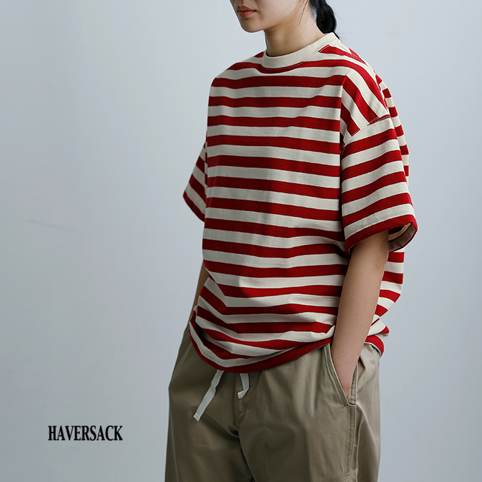HAVERSACK(ハバーサック)度詰天竺ボーダー半袖Tシャツ812624