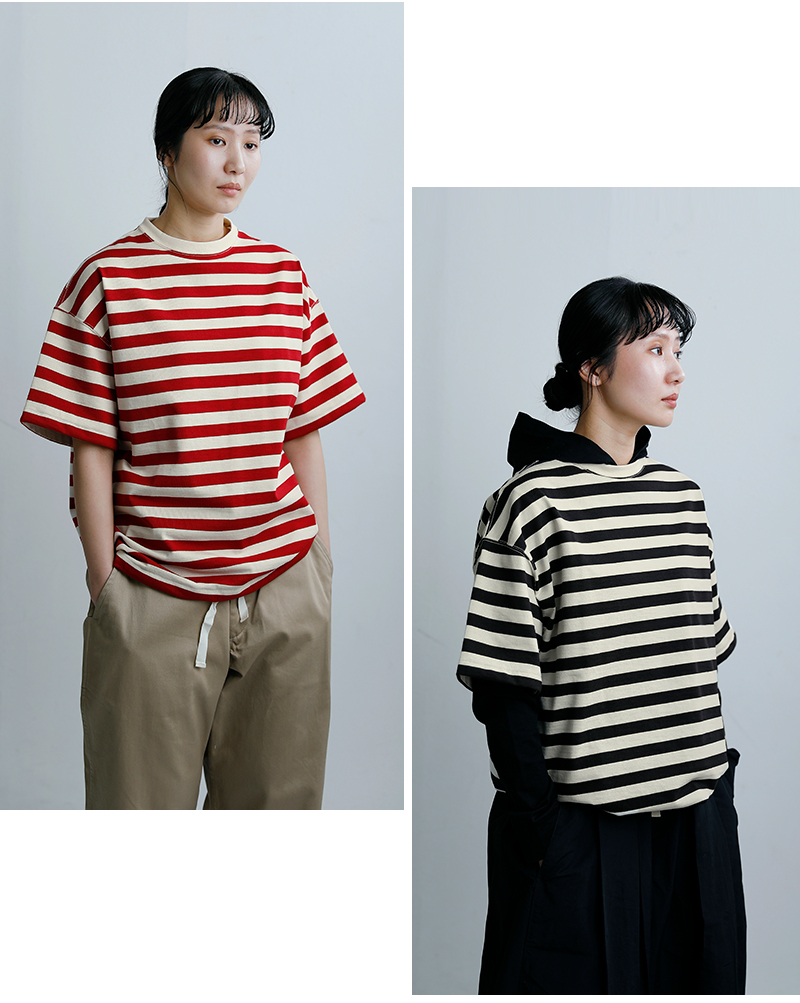 HAVERSACK(ハバーサック)度詰天竺ボーダー半袖Tシャツ812624