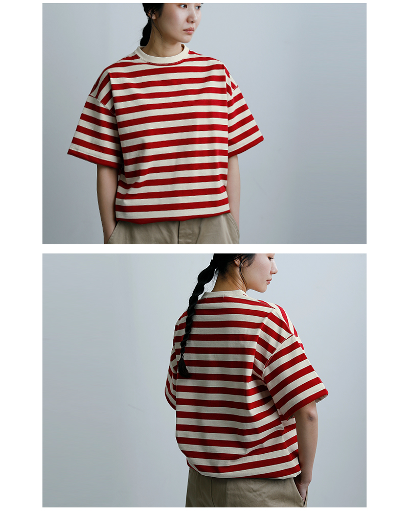 HAVERSACK(ハバーサック)度詰天竺ボーダー半袖Tシャツ812624