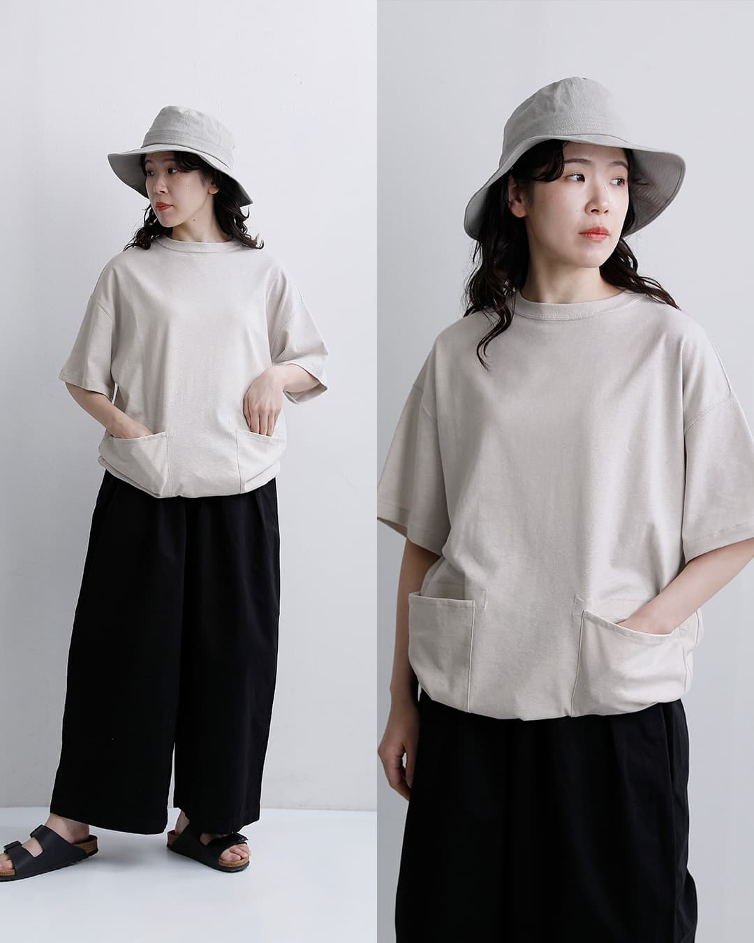 HAVERSACK(ハバーサック)コットンヘンプ天竺 ルーズフィット Tシャツ 812625