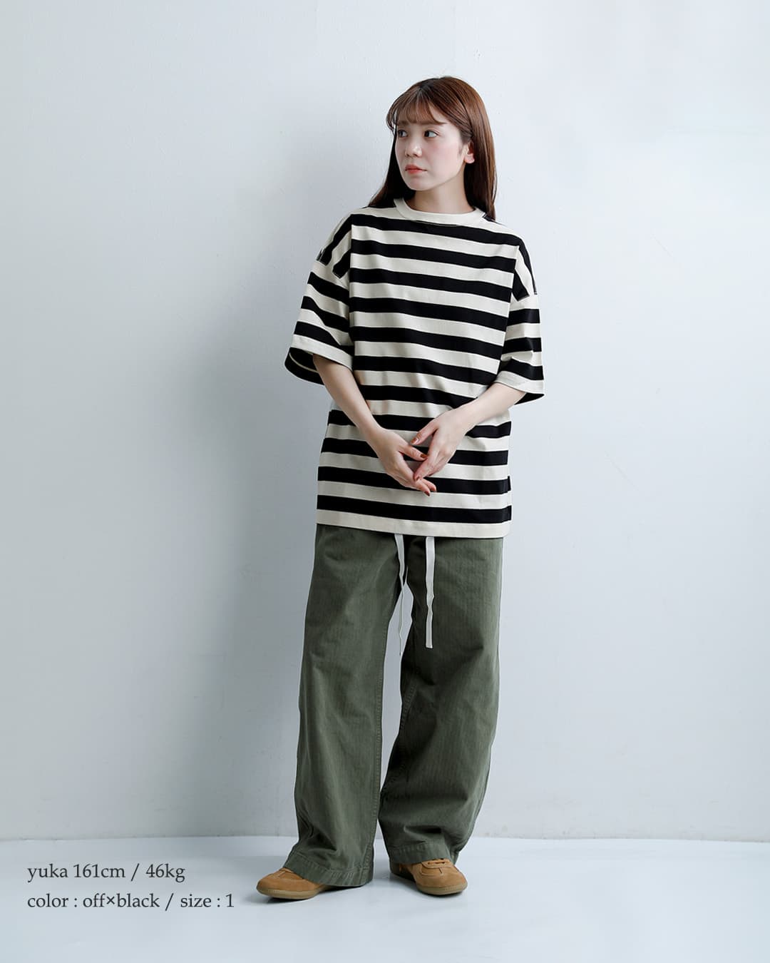 HAVERSACKaranciato別注 コットン カヴェール天竺 ボーダー 半袖 Tシャツ 812627