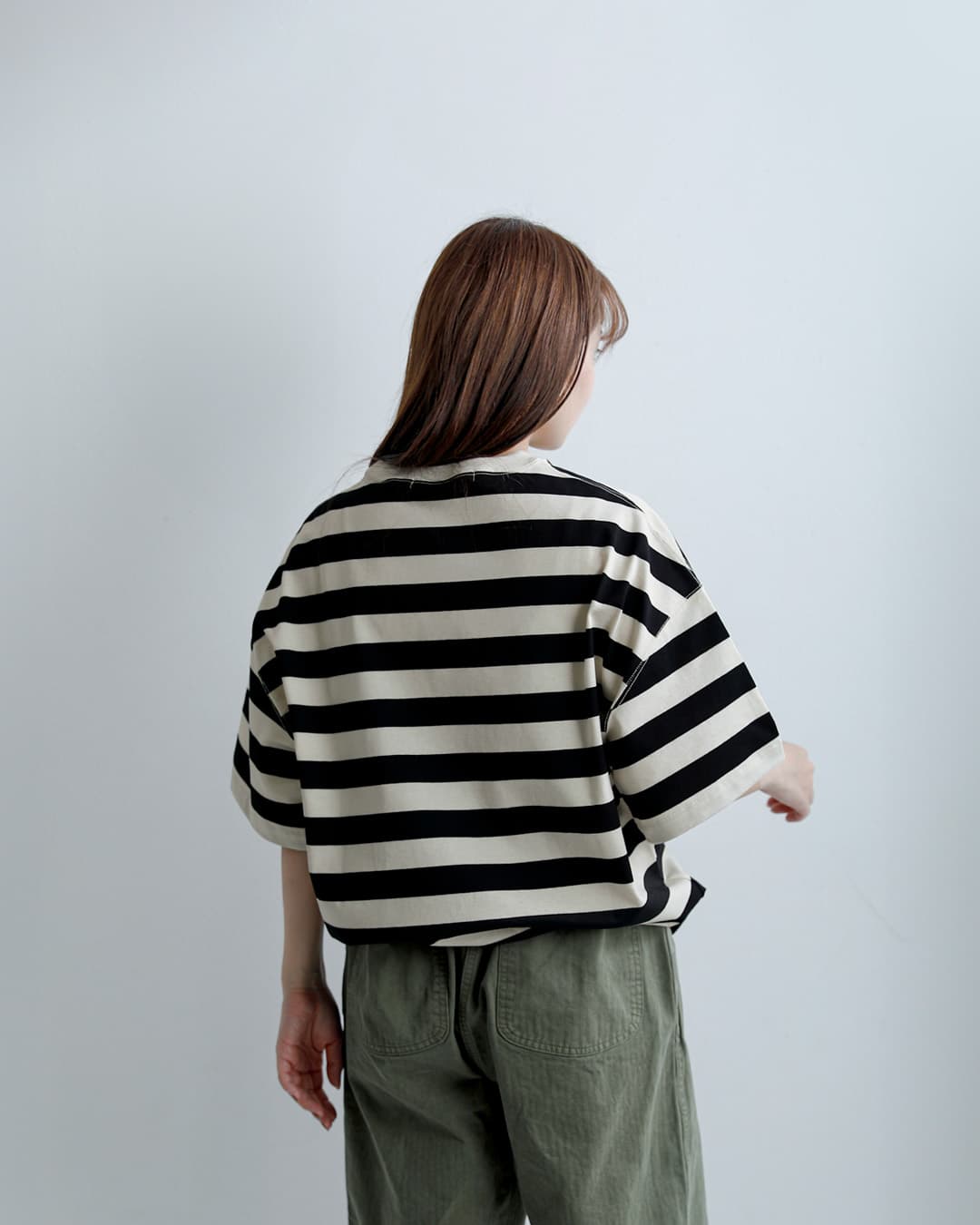 HAVERSACKaranciato別注 コットン カヴェール天竺 ボーダー 半袖 Tシャツ 812627