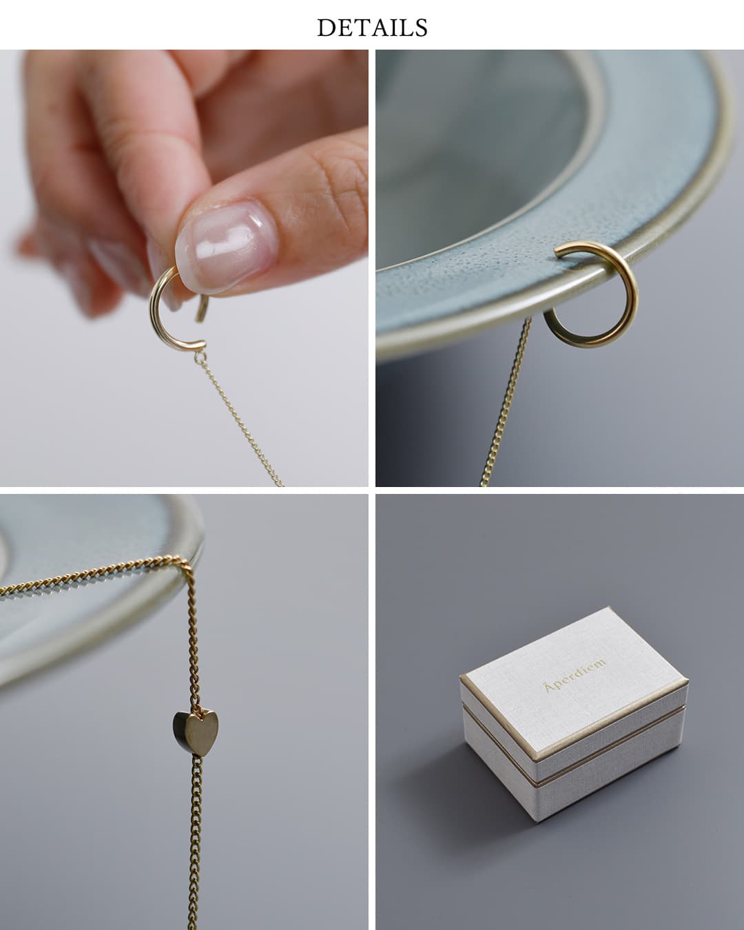 Aperdiem(アペルディエム)リルト ゴールド イヤーカフ Lilt Ear Cuff 片耳用 81506046