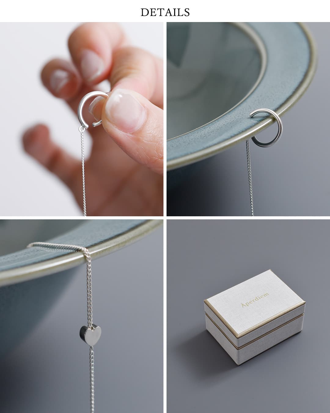 Aperdiem(アペルディエム)リルト シルバー イヤーカフ Lilt Ear Cuff 片耳用 81508046